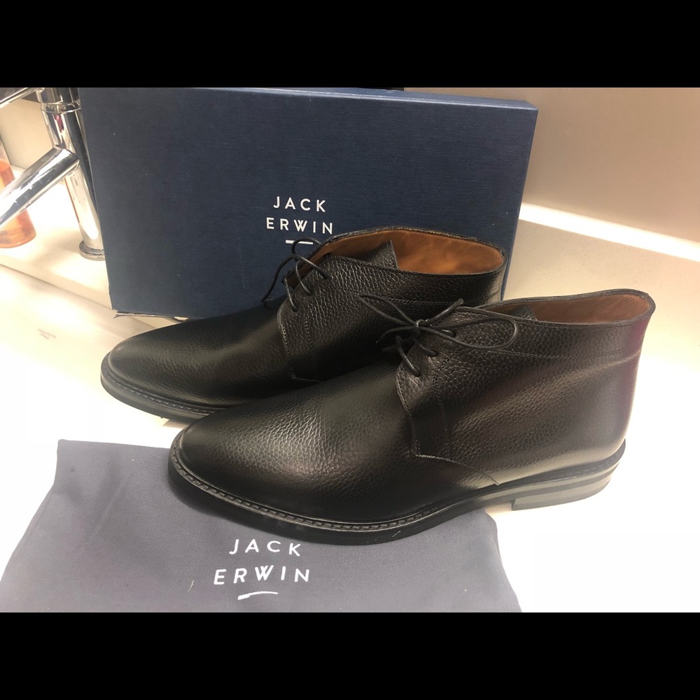 Jack Erwin dress shoes 10.5 calf leather new